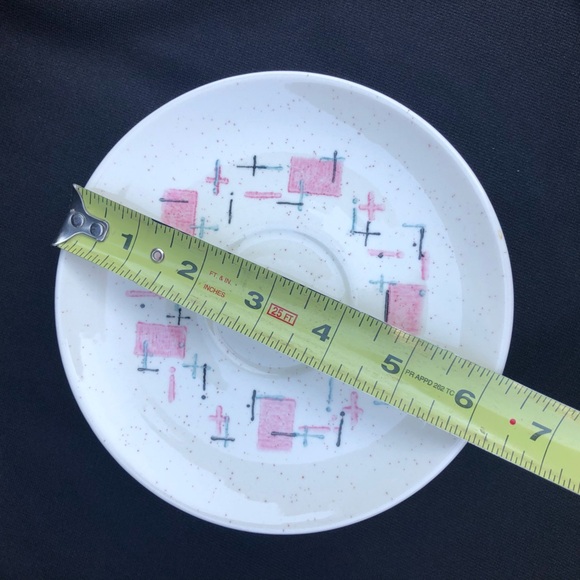 Vernon’s Tickled Pink Saucers - Set of 8 - Picture 5 of 7